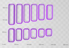 2cm Wide Rounded Rectangle Clay Cutter - Cookie Cutter STL Product Image 2