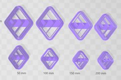 Geometric Diamond 5 Clay Cutter - Cookie Cutter STL File Product Image 2