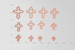 Ornate Cross 1 Clay Cutter - Crucifix STL Digital File Downl Product Image 2