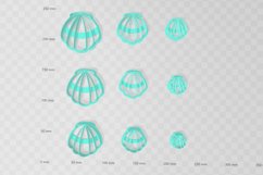 Seashell 3 Clay Cutter - Mermaid STL Digital File Download- Product Image 2