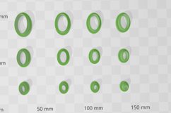 Stud Micro Oval 1 Clay Cutter - Cookie Cutter STL File Product Image 2