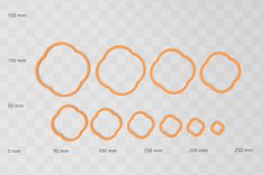 Circle Loop Open Back Bezel 1 Earring Charm STL File - Digit Product Image 2