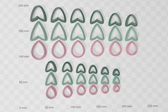 Clay Cutter STL File - 3 Drop Combo - Earring Digital File D Product Image 2