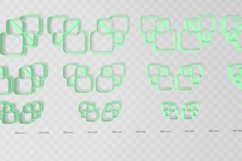 Square Square 3 Earring Clay Cutter - Cookie Cutter STL File Product Image 2