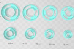 Circle Donut 1 Earring Clay Cutter - Cookie Cutter STL File Product Image 2