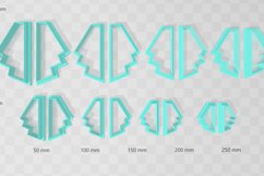 Art Deco Triangle 3 Clay Cutter - Cookie Cutter STL File Product Image 2