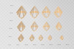 Deco Earring 2 Clay Cutter - Fan STL Digital File Download- Product Image 2