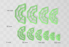 Clay Cutter STL File - Half Cobweb 2 Clay Cutter Earring -C Product Image 2