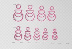 Earring Combo 2 Clay Cutter - STL Digital File Download- 9 s Product Image 2