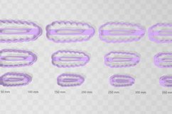 Frill Triangle 2 Hair Barrette/Crocodile Clay Cutter Product Image 2