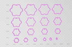 Hexagonal Flower 1 Open Back Bezel with loop hole STL File - Product Image 2