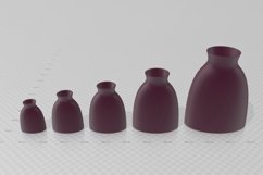 Bottle 1 Vase STL File - Digital Download -5 Sizes- Homeware Product Image 2