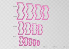 Wave Bar 2 Clay Cutter - Cookie Cutter STL File Product Image 2