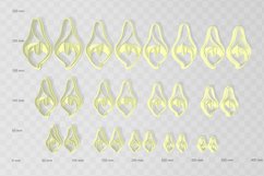 Clay Cutter STL File Lily- Flower Earring Digital File Downl Product Image 2