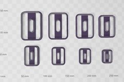 Clay Cutter STL File Minimalist Rectangle- Geometric Earring Product Image 2