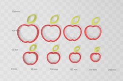 Clay Cutter STL File Apple Combo - Teacher Fruit Earring Dig Product Image 2
