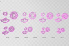 Sunflower 5 Clay Cutter - Cookie Cutter STL File Product Image 2