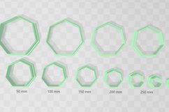 Heptagon 1 Clay Cutter Earring -Cookie Cutter Product Image 2