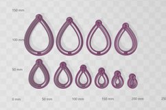 Clay Cutter STL File Teardrop Combo with loop add on 1- Earr Product Image 4