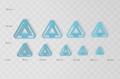 Clay Cutter STL File Optical Illusion Triangle - Modern Earr Product Image 2