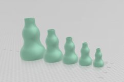 Bottle Wobble Vase 1 STL File - Digital Download -5 Sizes- H Product Image 2