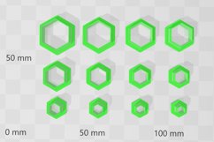 Stud Micro Hexagon 1 Clay Cutter - Cookie Cutter Stl Product Image 2