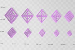 Geometric Diamond 1 Clay Cutter - Cookie Cutter STL File Product Image 2