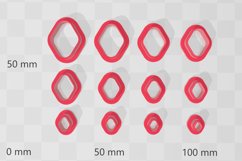 Stud Micro Rounded Diamond 1 Clay Cutter - Cookie Cutter Stl Product Image 2