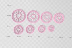 Clay Cutter STL File Heart Circle - Valentine Earring Digita Product Image 2