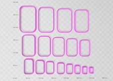 Rounded Rectangle 1 Clay Cutter - Cookie Cutter STL File Product Image 2