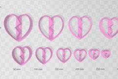 Broken Heart 5 Clay Cutter - Cookie Cutter STL File Product Image 2