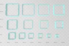 Square Square 1 Earring Clay Cutter - Cookie Cutter STL File Product Image 4