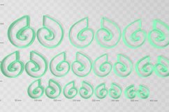 Organic Whirl 1 Clay Cutter Earring -Cookie Cutter Product Image 2