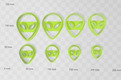 Clay Cutter STL File Alien Head - UFO Earring Digital File D Product Image 2