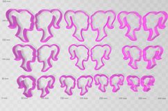 Clay Cutter STL File - Fashion Doll Head 1- Halloween Earrin Product Image 2