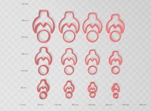 Horned Moon 1 Earring Clay Cutter - Cookie Cutter STL Product Image 2