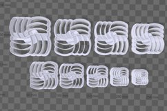 Clay Cutter STL File Ribbed Square 1- Earring Digital File D Product Image 2