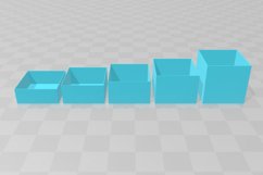 20cm Wide Base, Square Vase STL File - Digital Download -5 S Product Image 2