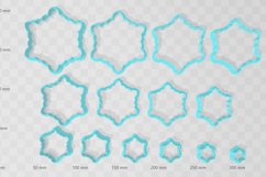 Clay Cutter STL File Snowflake 2- Christmas Earring Digital Product Image 2
