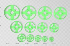 Button 3 Earring Clay Cutter -Cookie Cutter Product Image 2