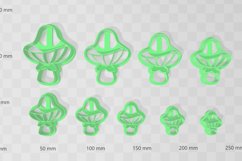 Mushroom 2 Earring Clay Cutter - Cookie Cutter Product Image 2
