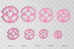 Flower Heart 1 Clay Cutter - Cookie Cutter STL File Product Image 2