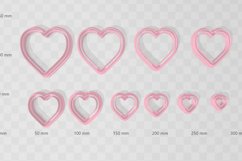 Clay Cutter STL File - Heart Open Bezel 2 - Earring Digital Product Image 2