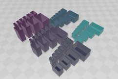 Mega Bundle Rectangle Vase STL File - Digital Download -50 S Product Image 2