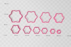 Clay Cutter STL File Flower Hexagon 3 Product Image 2
