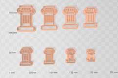 8 Designs of Column Clay Cutter - Cookie Cutter STL File Product Image 5