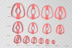 Shield 3 Donut Clay Cutter Earring -Cookie Cutter Product Image 2