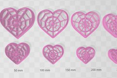 Clay Cutter STL File - Cobweb Heart 2 Clay Cutter Earring -C Product Image 2