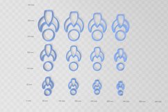 Horned Moon 2 Earring Clay Cutter - Cookie Cutter STL Product Image 2