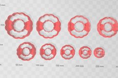 Frill Circle 2 Earring Clay Cutter - Cookie Cutter STL File Product Image 2